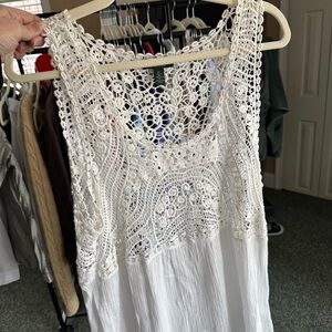 Ralph Lauren White Crochet Women's Blouse